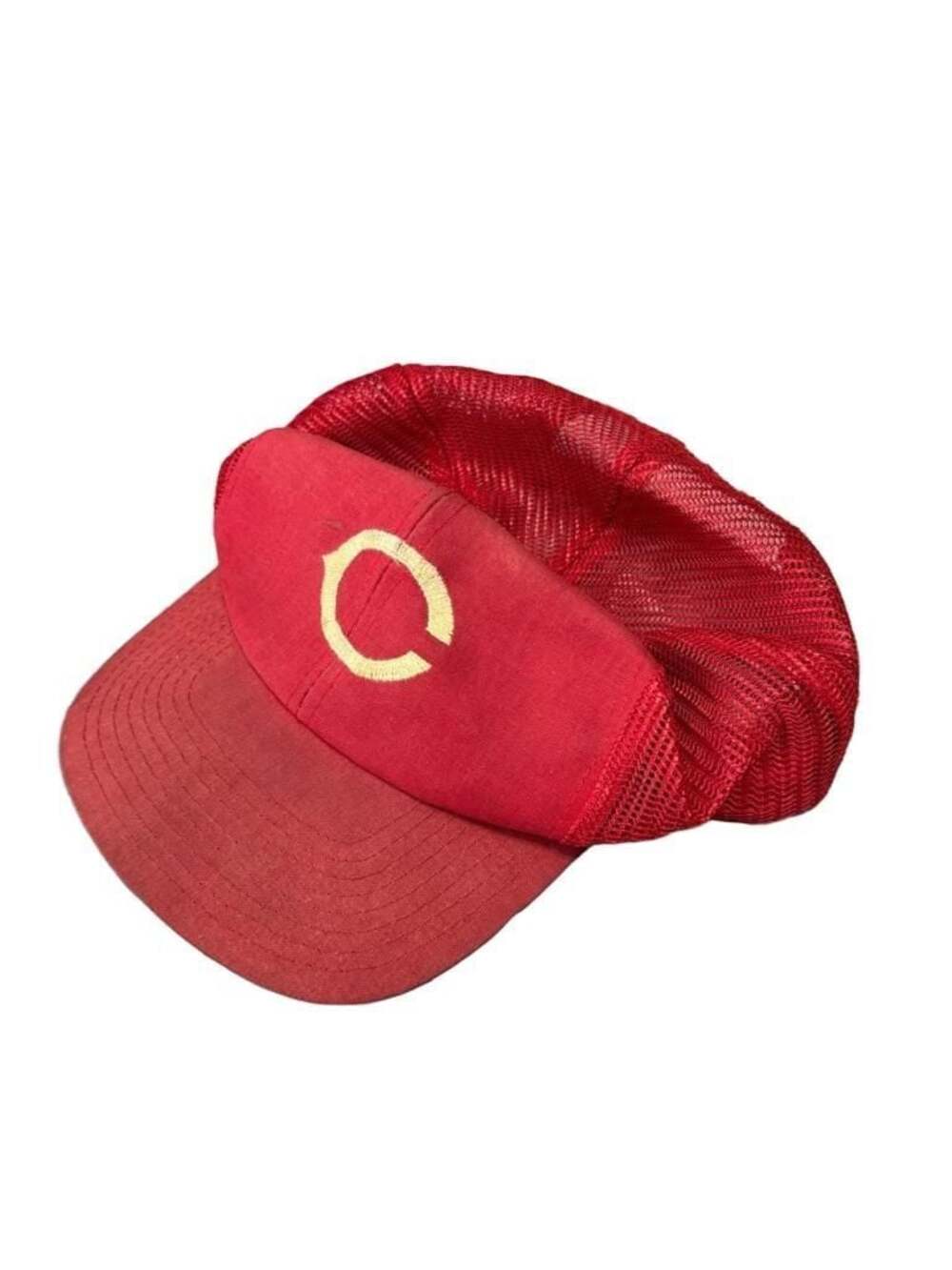 1990s Vintage Cincinnati Reds MLB Meshback Snapback Trucker Hat